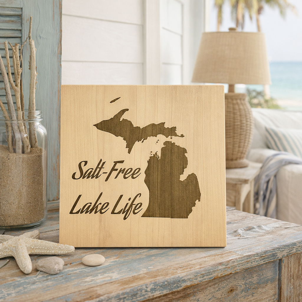 Engraved Maple Wood Art Block