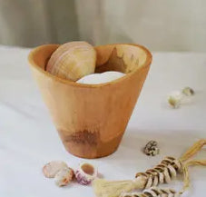 Small Teak Wood Dish – Handcrafted Natural Bowl for Jewelry, Potpourri, or Coastal Decor