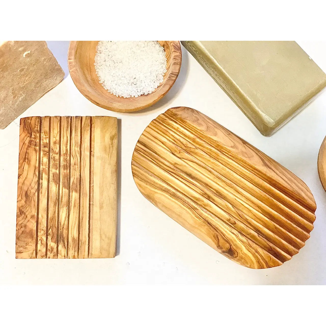 Olive Wood Soap Dish – Handcrafted Natural Drainage Tray
