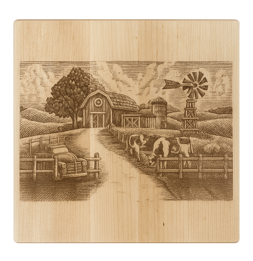 Heavy-Duty Wood Trivet – Solid Maple with 6 Design Options