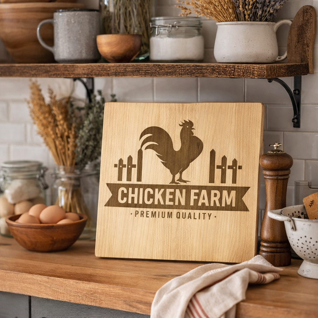 Engraved Maple Wood Art Block