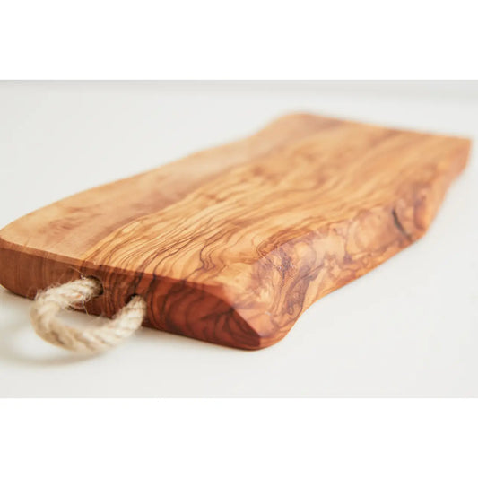 Italian Olive Wood Charcuterie & Cheese Board – Handcrafted Rustic Serving Board