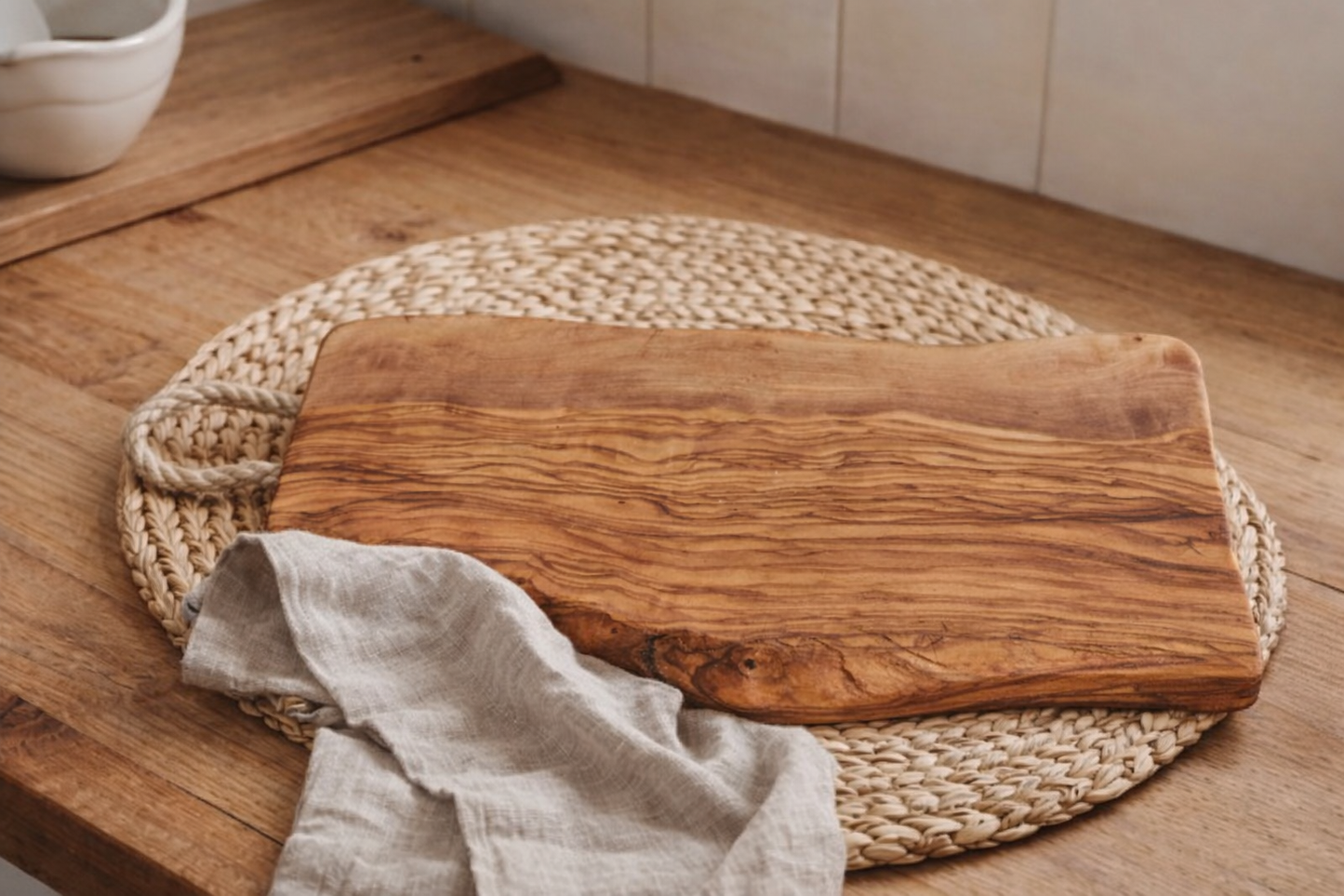 Italian Olive Wood Charcuterie & Cheese Board – Handcrafted Rustic Serving Board