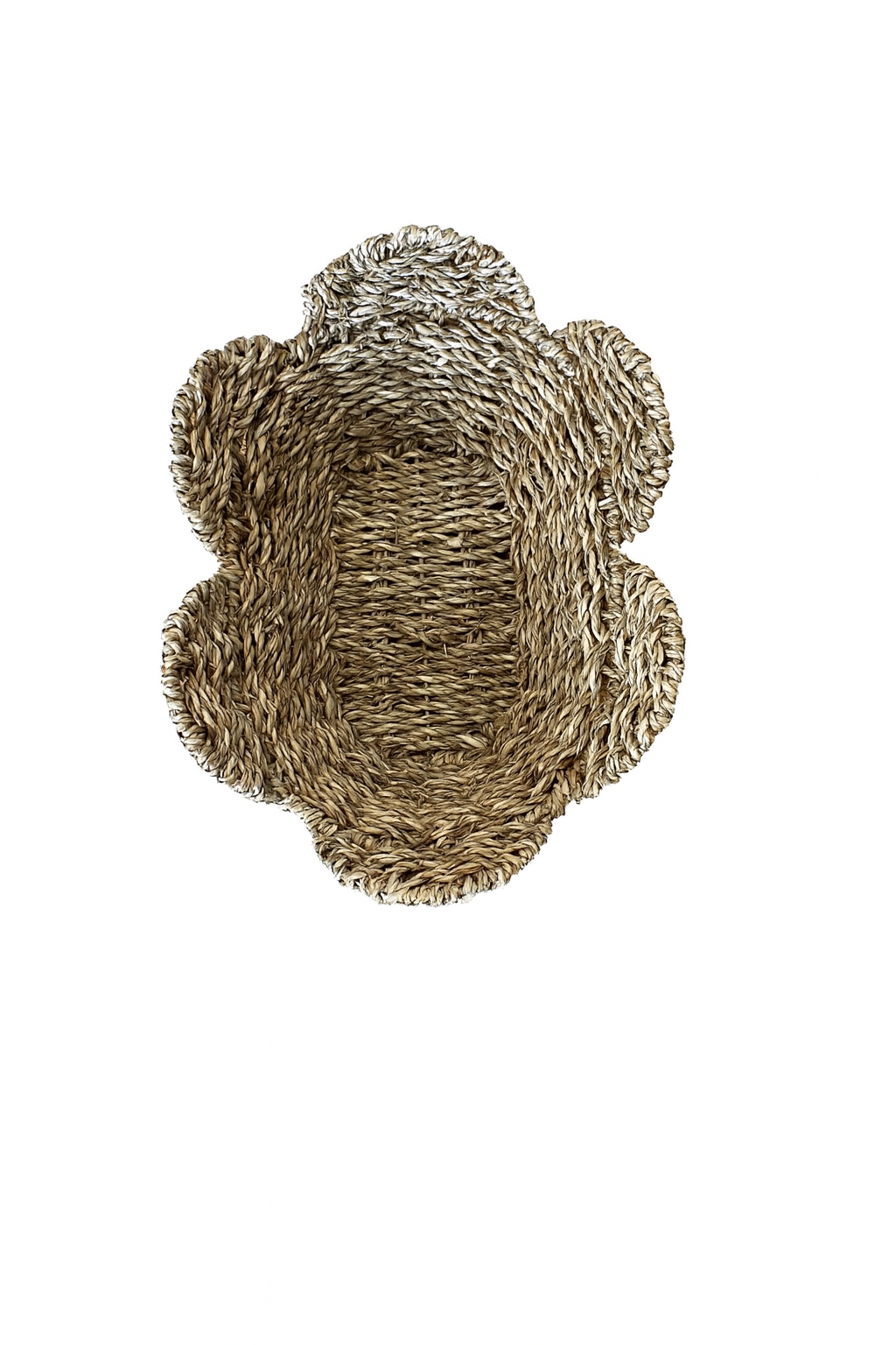 Scalloped Seagrass Tray – Handwoven Natural Basket Bowl | Coastal Farmhouse Décor